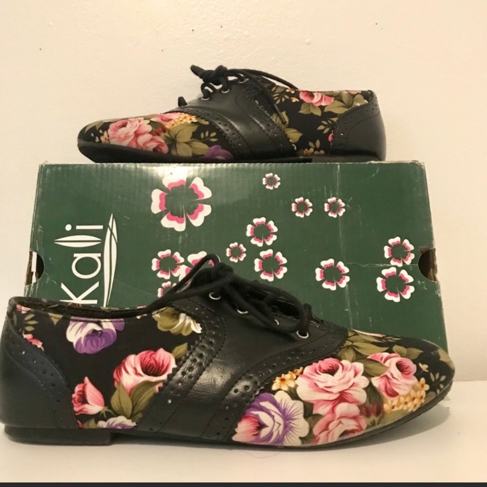 Floral Oxford shoes